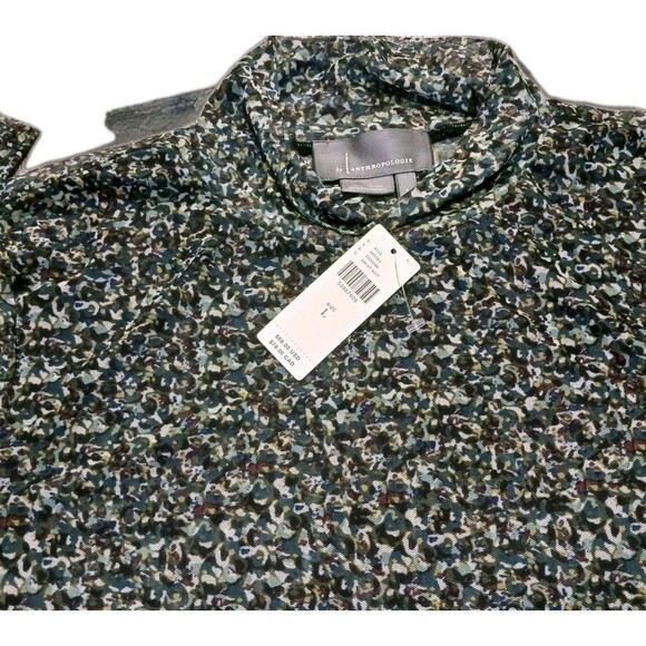 Anthropologie Women’s Size Large L NWT Sheer Mock Neck Top Blouse - Picture 2 of 6